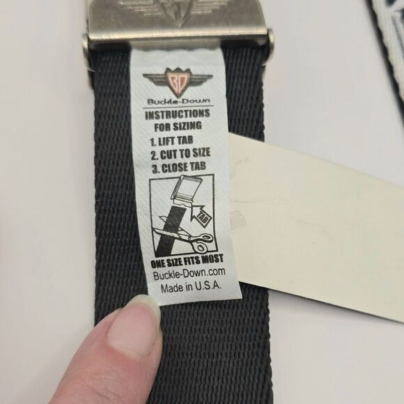 Buckle Down Harry Potter The New York Ghost Mens Belt Black White Cut To Size - Picture 5 of 8